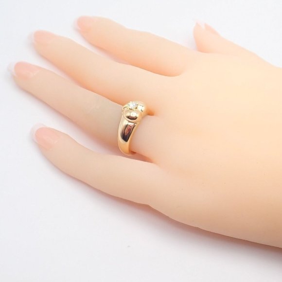 Authentic Van Cleef & Arpels 18k Yellow Gold Diamond Heart Ring - Picture 7 of 9